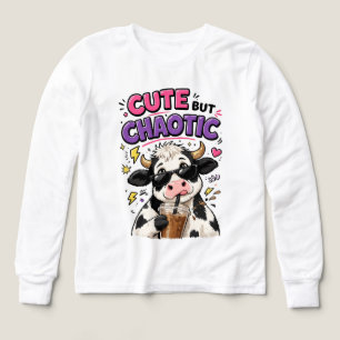 Vache mignonne mais chaotique avec café glacé