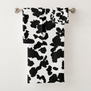 Vache Noire Et Blanche Cacher Motif De Fourrure