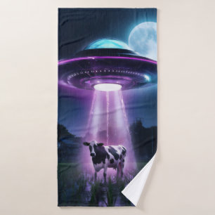 Vache rencontre des aliens.