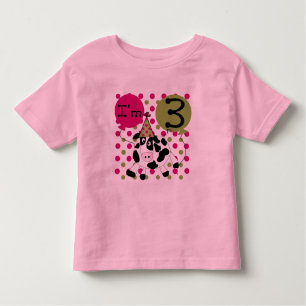 Vache rose 3e Anniversaire Tshirts et cadeaux