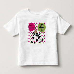 Vache rose 4e Anniversaire Tshirts et cadeaux