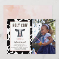 Vache rose Saint Je suis une invitation d'annivers