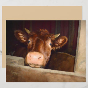 Vache Rustique Pays Brown Grange Funny Farm