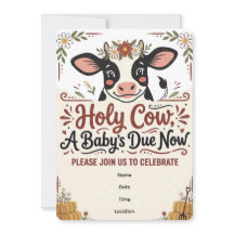 Vache sacrée Meuh Vache | Invitation à une Baby Sh