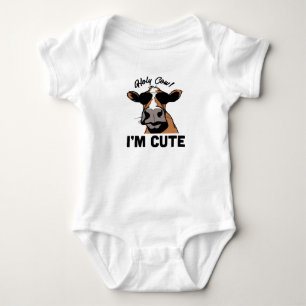 Vache Sainte Je Suis Mignon Body Bébé Ferme Drôle 