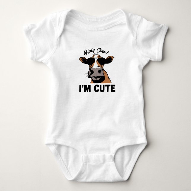 Vache Sainte Je Suis Mignon Body Bébé Ferme Drôle  (Devant)