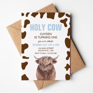 Vache sainte Je suis une bleue Plaid Invitation d'