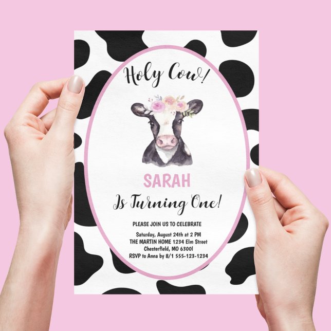 Vache Sainte Je Suis Une Fille 1ère Invitation Ann (Créateur téléchargé)