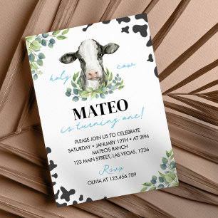 Vache sainte Je suis une invitation d'anniversaire