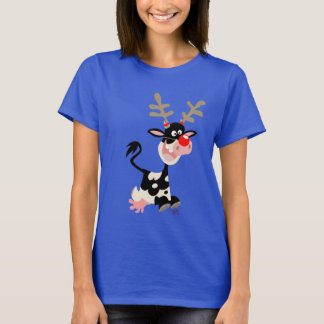 Vache se déguisant en T-shirt femmes de rennes