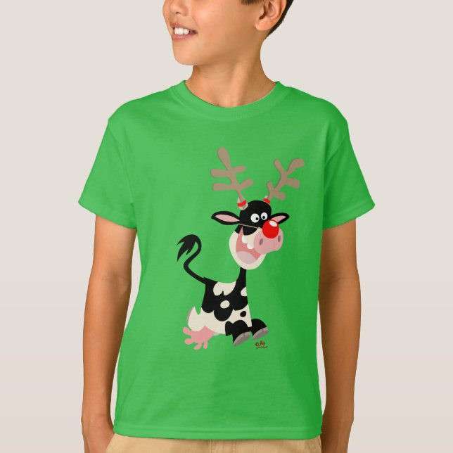 Vache se déguisant en T-shirt Reindeer Children (Devant)