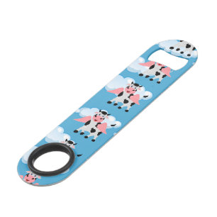 Vache souriante ailes roses de l'animal volant Des