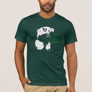 Vache Turquie poulet Mangez plus de t-shirts Légum