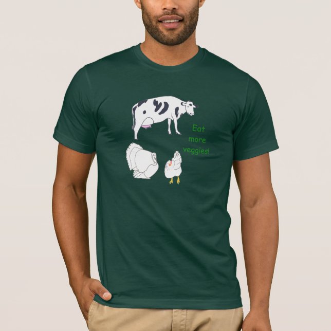 Vache Turquie poulet Mangez plus de t-shirts Légum (Devant)