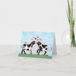 Vaches à baiser - Carte Saint-Valentin