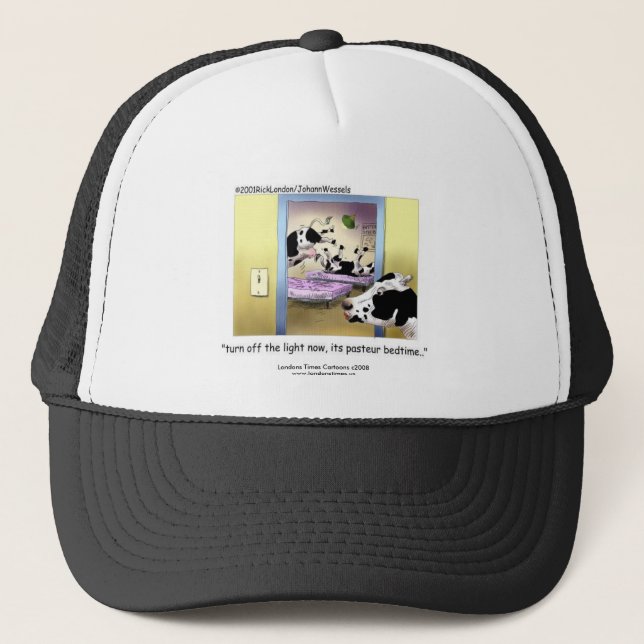 Vaches amusantes : Casquette : "Bedtime Pasteur" (Devant)