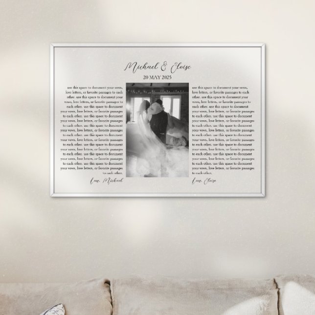 Vaches Mariages personnalisées Garde photo (Keep your wedding vows forever in a framed keepsake! )