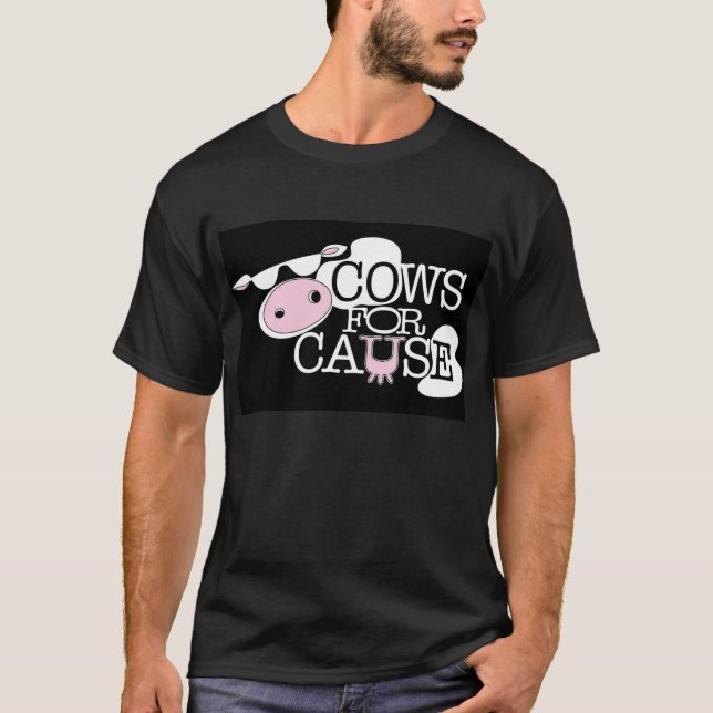 Vaches pour des T-shirts de NOIR de cause (Devant)