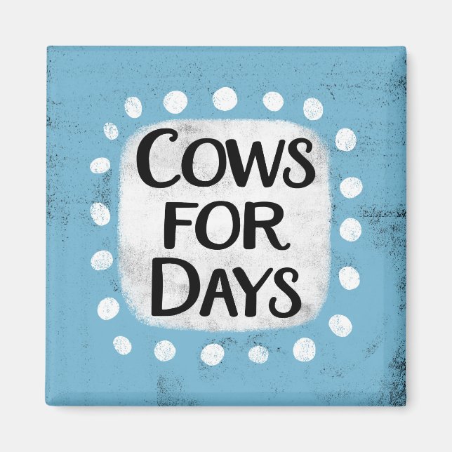 Vaches pour les jours Aimant frigorifique (Devant)