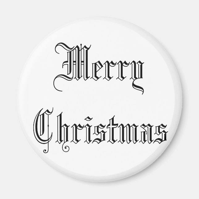 Vacker vit magnet " God Jul" (Devant)