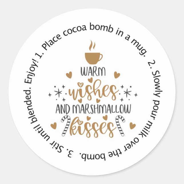 Vacocoa auto-collant, étiquette de bombe chocolat  (Devant)