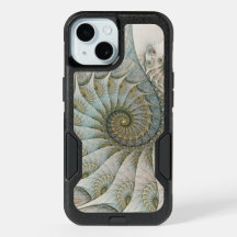 Vague Abstraite moderne bleu et spirale or