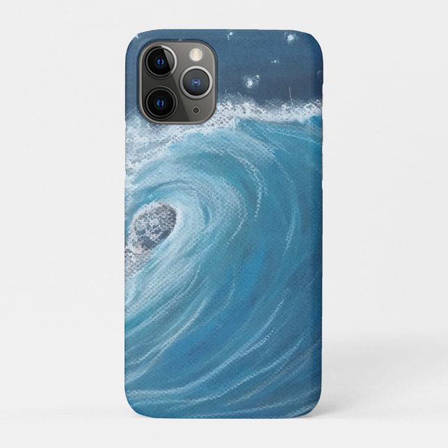 Vague au pastel gras pour étui de téléphone (Dos)