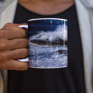 Vague Cassante Sur Mug De Formation Rock
