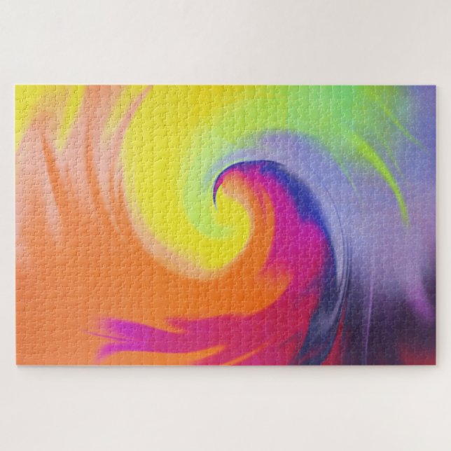 Vague d'aquarelle - puzzle (Horizontal)