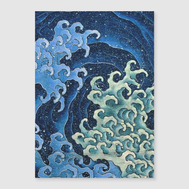 Vague féminine de Hokusai Ocean vintage  (Devant)
