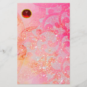 VAGUES ABSTRAITES, FLEUVES FLORALES DE FUCHSIA ROS