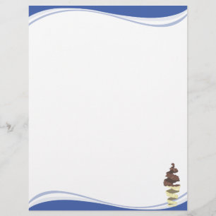Vagues bleues avec torsion crème glacée au chocola