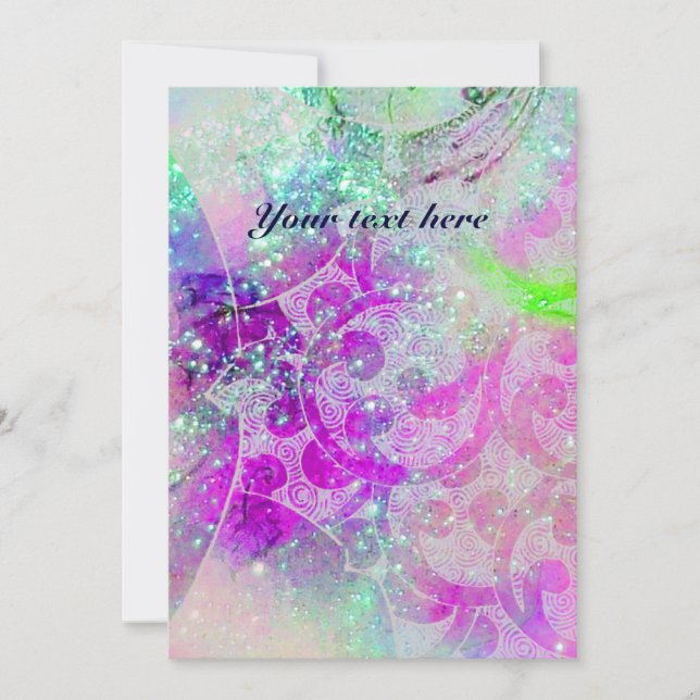 VAGUES, brillant violet vert bleu vert rose or (Devant)