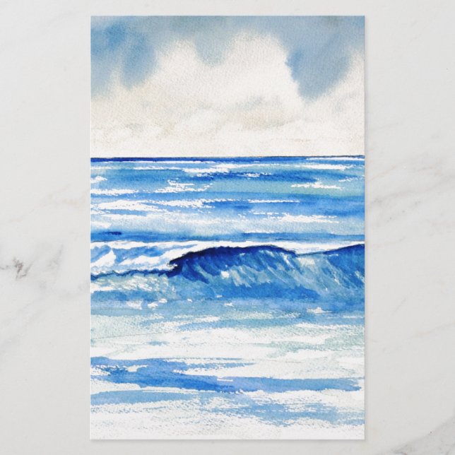 Vagues d'art bleu turquoise (Devant)