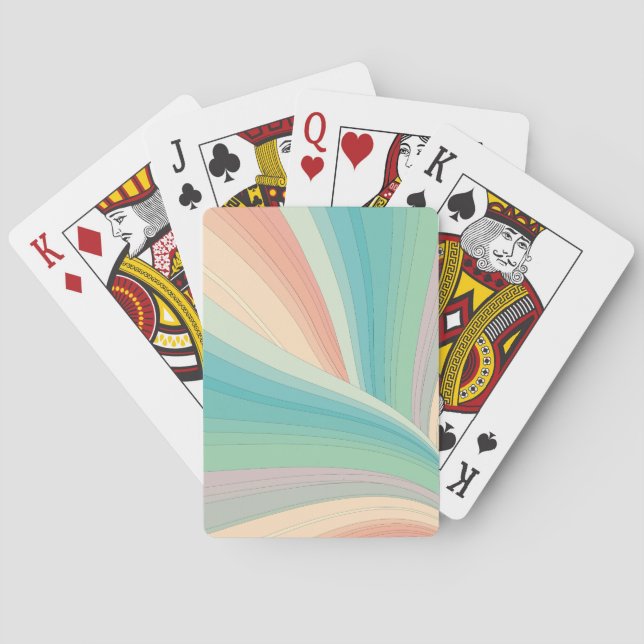 Vagues de cartes de jeu couleur (dos)