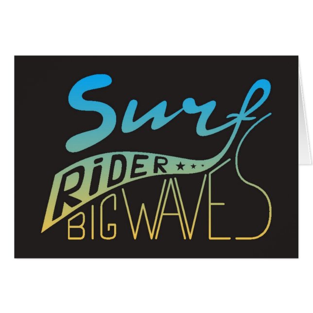 Vagues de cavalier de surf grandes (Devant horizontal)