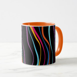Vagues de couleur Motif moderne Mug
