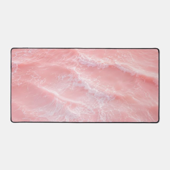 Vagues de l'océan rose blush motif abstrait (Recto)