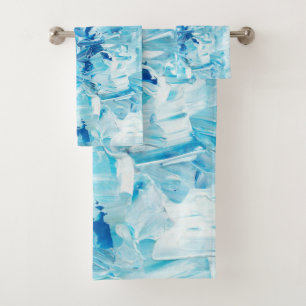 Vagues de peinture bleue Abstraites