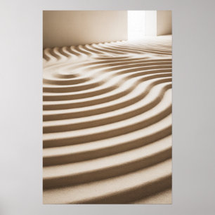 Vagues de sérénité - Poster minimaliste Motif de s