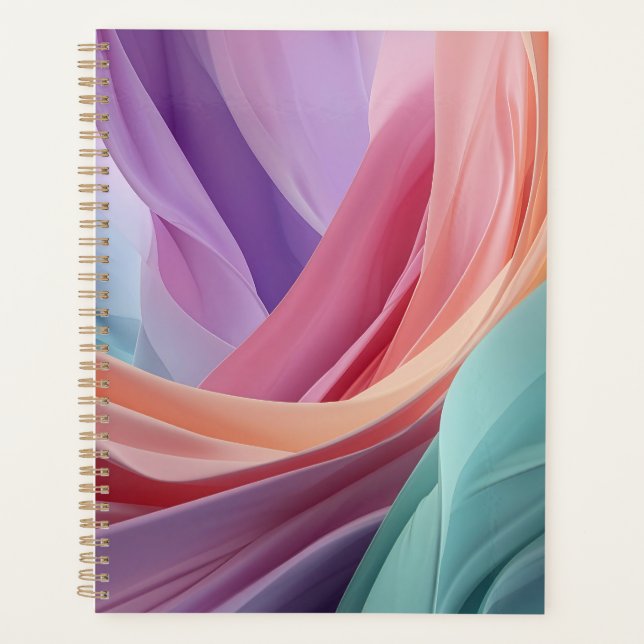 Vagues de tissu pastel abstrait  (Devant)