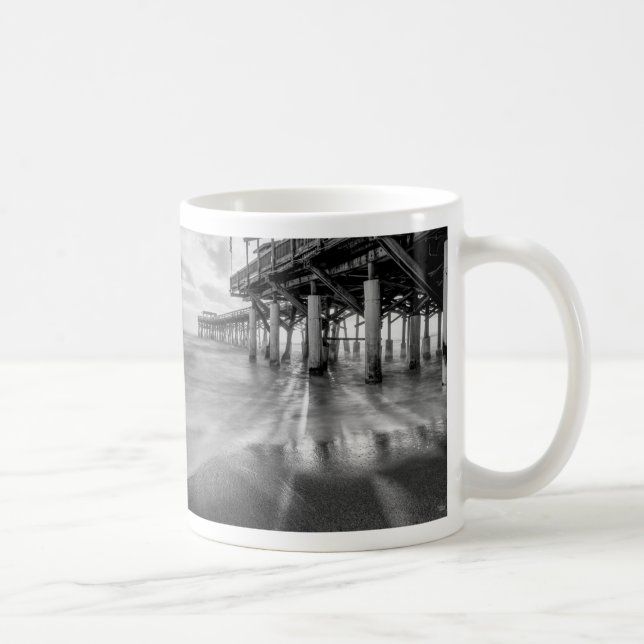 Vagues Douces À Cocoa Pier Gris Café Mug (Droite)
