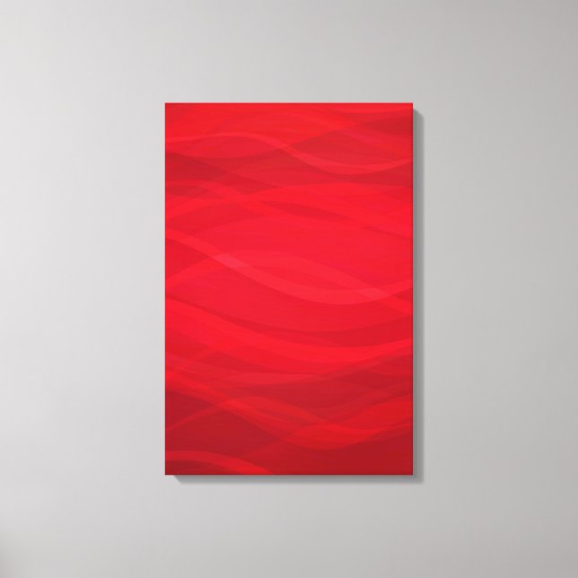 Vagues écarlates abstraites toile triptyque graphi (Recto)