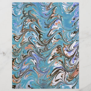 Vagues en bleu Peinture abstraite en acrylique ver