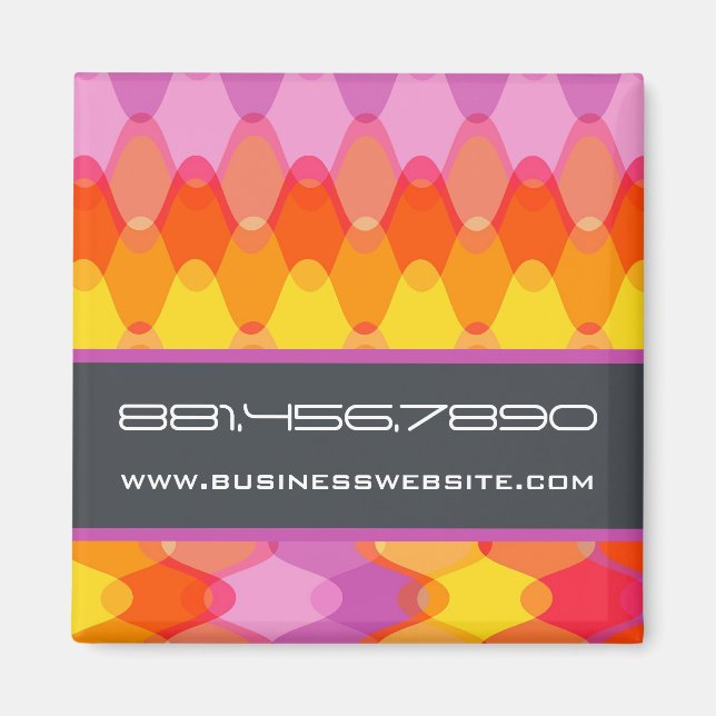 Vagues géniales | 01 * aimant jaune-orange du (Devant)