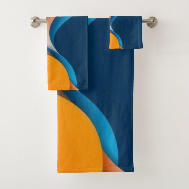 Vagues orange et bleu (En situation)