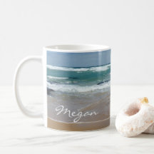 Vagues personnalisées Beach Café Mug