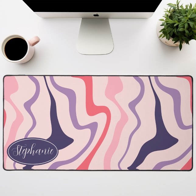 Vagues Rétro Groovy Rose, Violettes et Prune (Créateur téléchargé)