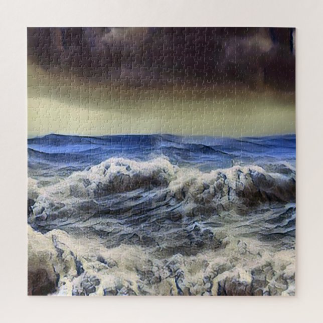 vagues sauvages à l'océan - Puzzle (Vertical)