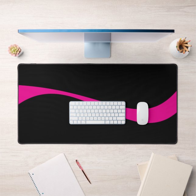 Vagues simples 2 en Magenta et noir (Bureau 1)